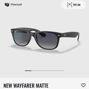 Ray-ban New Wayfarer Matte Black Polarized Sunglasses